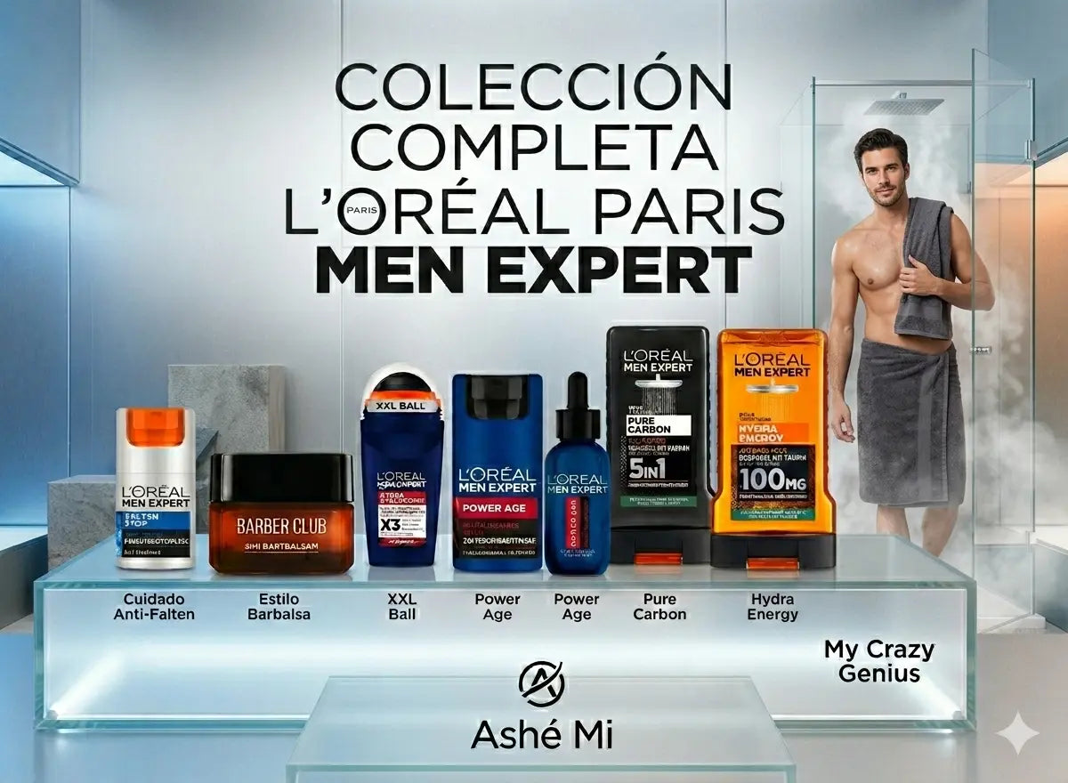 Cuidado masculino L’Oréal Men Expert con excelente relación calidad‑precio.
