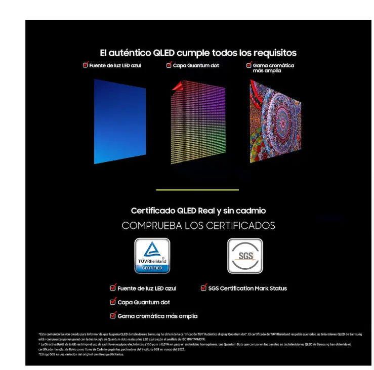 Base y soporte del Samsung Neo QLED 43 pulgadas en color Titan Black