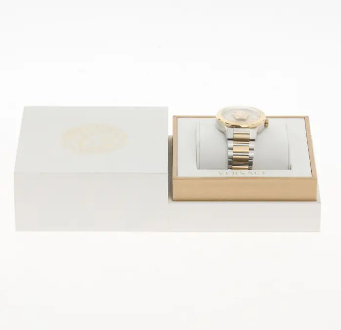 Reloj Versace resistente al agua 5 ATM con diseño de lujo 