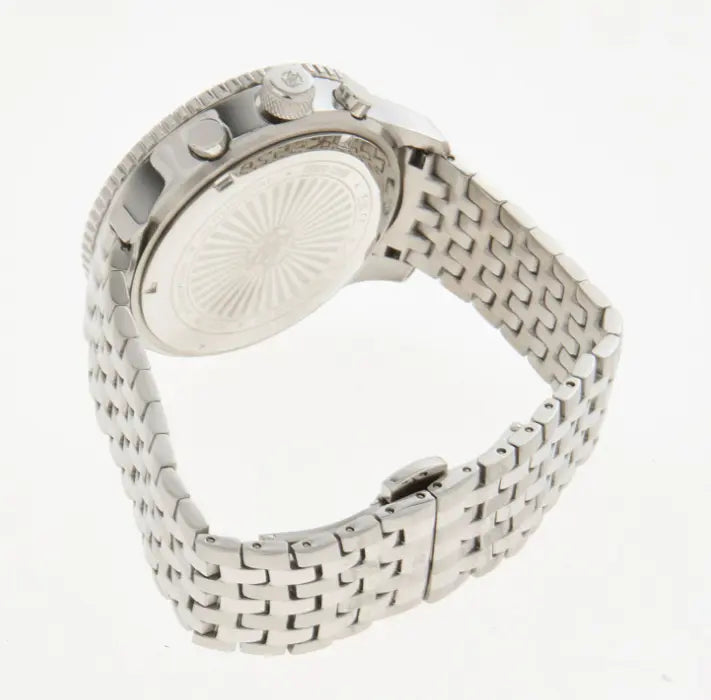 Reloj plateado unisex con broche plegable Roberto Cavalli 