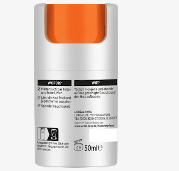 Crema facial antiarrugas, cuidado hidratante con vitamina E, 50 ml L'ORÉAL PARIS MEN EXPERT
