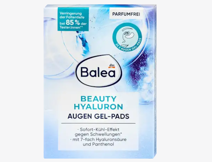 Parches de Hidrogel para Ojos con Ácido Hialurónico – Balea, 3 pares