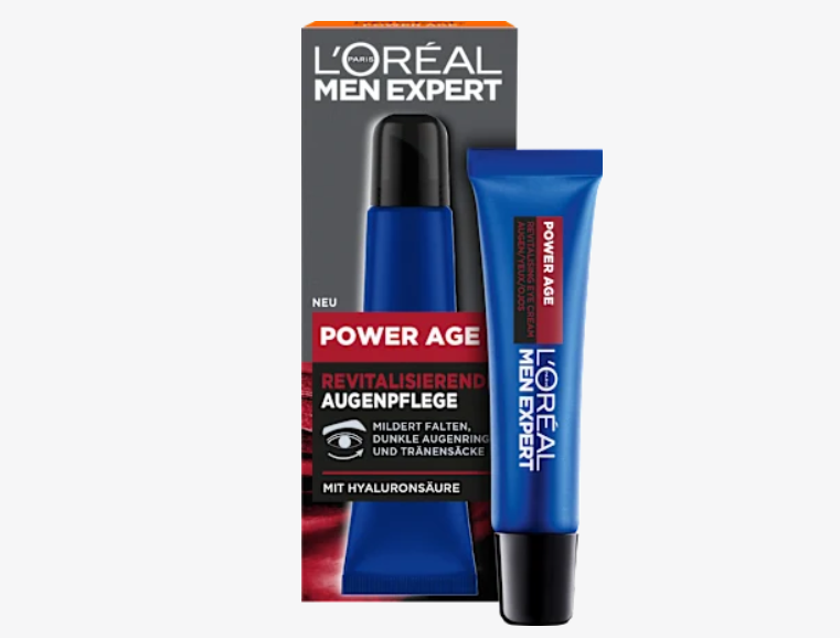 Crema facial para el contorno de ojos Power Age con ácido hialurónico, 15 ml L'ORÉAL PARiS MEN EXPERT