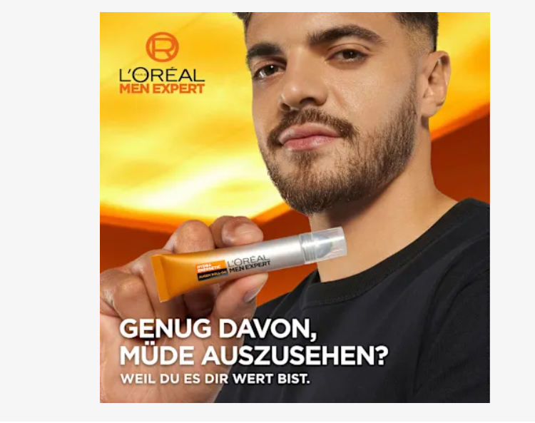 Roll-on para ojos Hydra Energy, cafeína + vitamina C, 10 ml L'ORÉAL PARIS MEN EXPERT