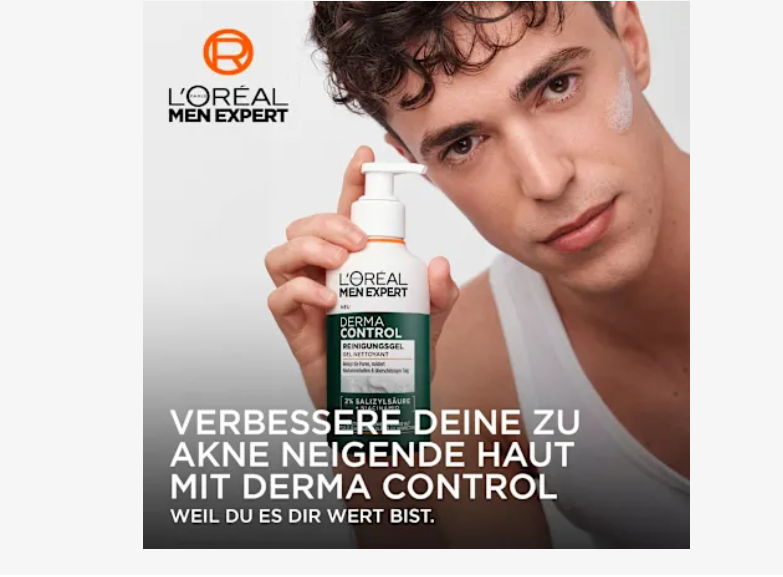 Gel limpiador Derma Control, 260 ml L'ORÉAL PARiS MEN EXPERT