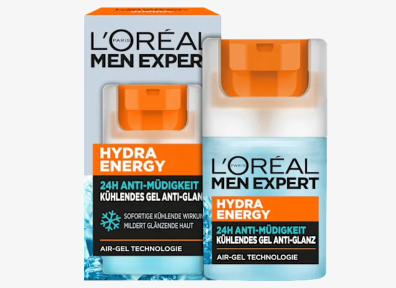 Gel facial Hydra Energy, refrescante y anti-brillo, 24h anti-fatiga, 50 ml L'ORÉAL PARiS MEN EXPERT