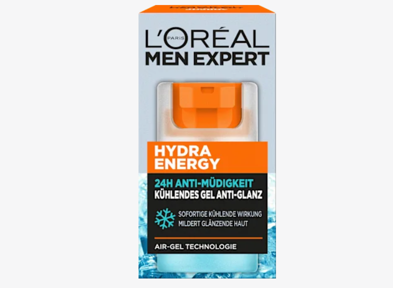Gel facial Hydra Energy, refrescante y anti-brillo, 24h anti-fatiga, 50 ml L'ORÉAL PARiS MEN EXPERT