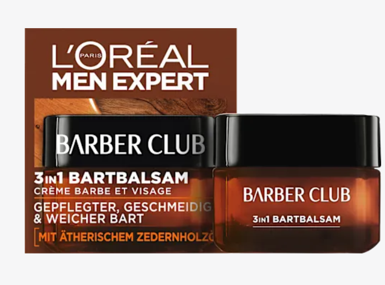 Bálsamo para barba Barber Club cuidado de la barba con aceite de cedro, 50 ml L'ORÉAL PARiS MEN EXPERT