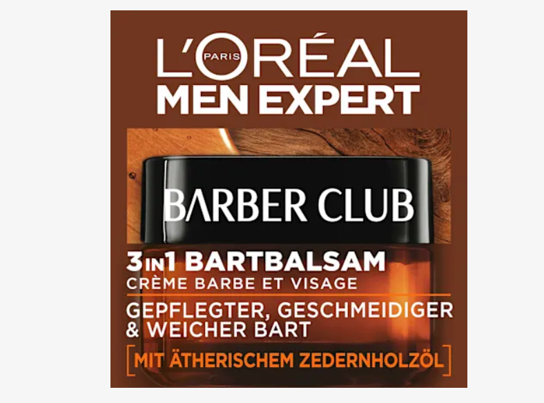 Bálsamo para barba Barber Club cuidado de la barba con aceite de cedro, 50 ml L'ORÉAL PARiS MEN EXPERT