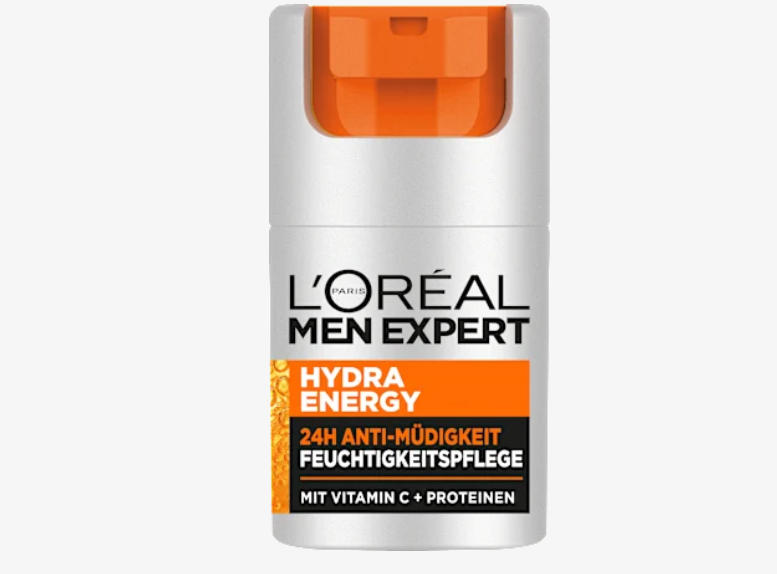 Crema facial Hydra Energy, cuidado hidratante con vitamina C, anti-fatiga 24 h, 50 ml L'ORÉAL PARiS MEN EXPERT