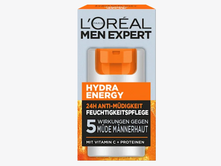Crema facial Hydra Energy, cuidado hidratante con vitamina C, anti-fatiga 24 h, 50 ml L'ORÉAL PARiS MEN EXPERT