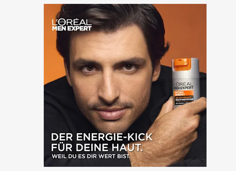 Crema facial Hydra Energy, cuidado hidratante con vitamina C, anti-fatiga 24 h, 50 ml L'ORÉAL PARiS MEN EXPERT