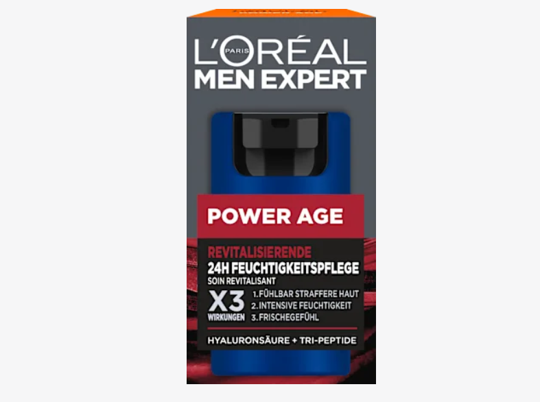 Crema facial Power Age, revitalizante con ácido hialurónico, 50 ml L'ORÉAL PARiS MEN EXPERT