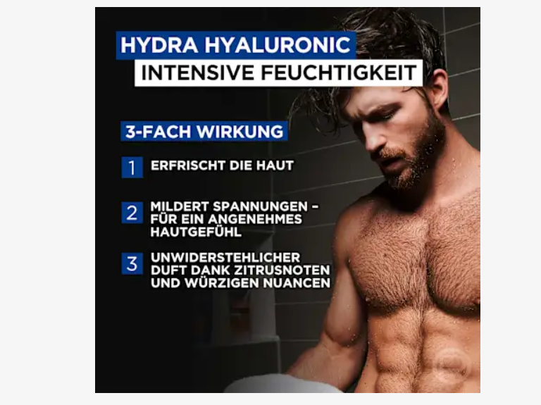 Gel de ducha Hydra Hialurónico, 250 ml L'ORÉAL PARiS MEN EXPERT