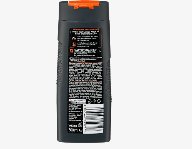 Gel de ducha Deep Sensation 4en1, 300 ml