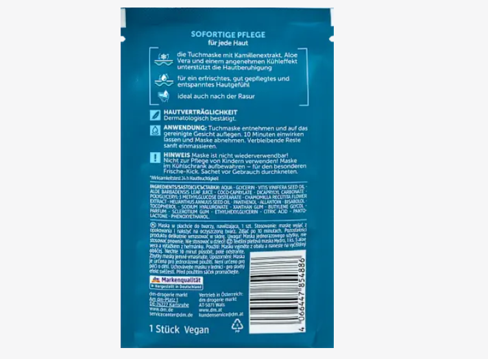 Máscara de lámina Hydro, 1 pieza