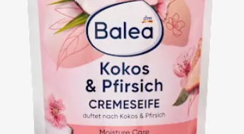 Jabón en crema de melocotón y coco, 500 ml