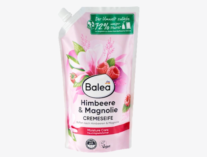 Crema de jabón con frambuesa y recarga, 850 ml