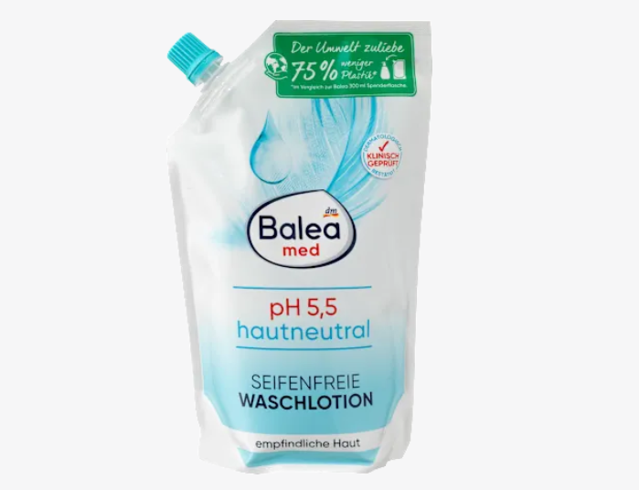 Loción limpiadora sin jabón y neutra en la piel, paquete de recarga, 500 ml
