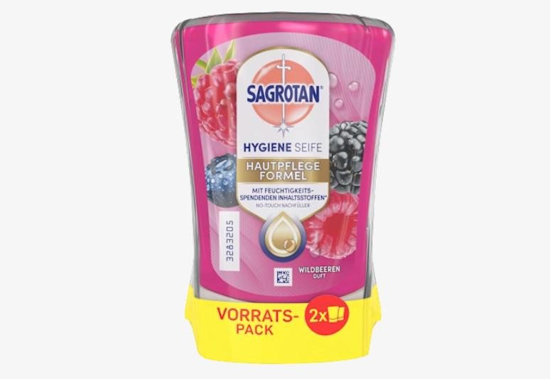 Recarga para dispensador de Jabón líquido sin contacto Wildberry, paquete de recarga (2x250 ml), 500 ml