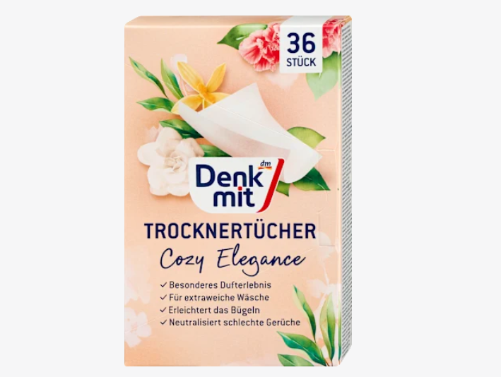Toallitas para secadora Cosy Elegance, 36 piezas