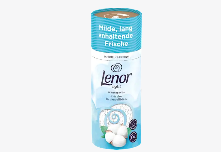 Perlas de Perfume ligero para lavandería, flor de algodón fresca, Lenor, 155 g