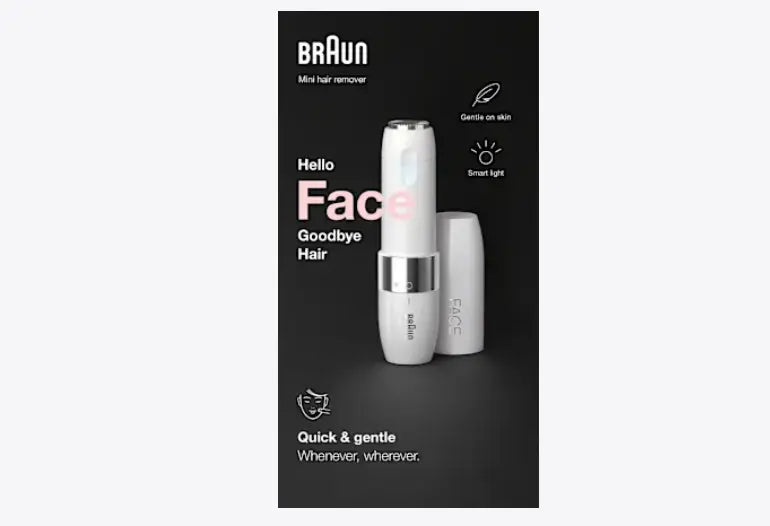 Quitavellos facialesBraun, mini depilador FS1000, 1 PC Ashé Mi