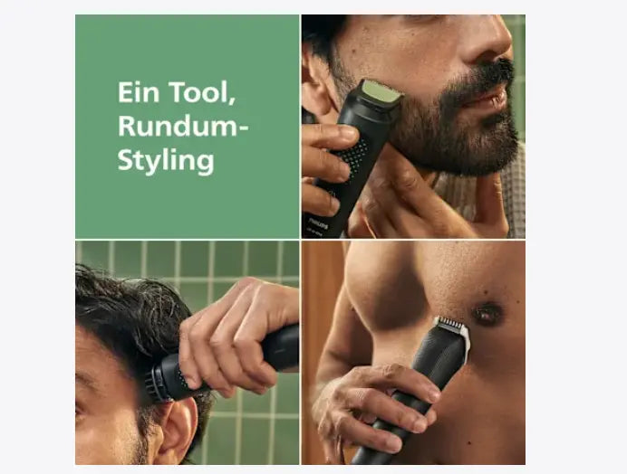 Máquina eléctrica de cortar el pelo Philips, Multigroomer S3000 todo en uno, 1 PC Ashé Mi