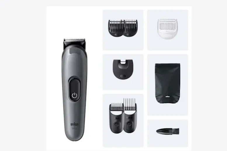 Braun Recortadora de barba y recortadora de pelo, kit de estilo todo en uno de la Serie 3 AIO3540, 1 pieza Ashé Mi