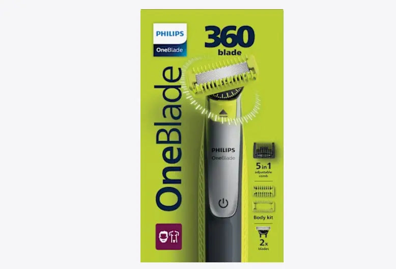 Afeitadora eléctrica Philips, OneBlade 360 Cara y Cuerpo QP2834/23, 1 PC Ashé Mi