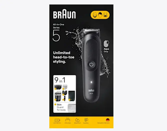 Recortadora de barba y recortadora de pelo Braun, kit de estilo todo en uno de la Serie 5, 1 PC Ashé Mi
