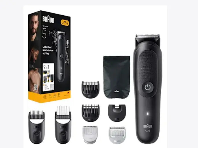 Recortadora de barba y recortadora de pelo Braun, kit de estilo todo en uno de la Serie 5, 1 PC Ashé Mi