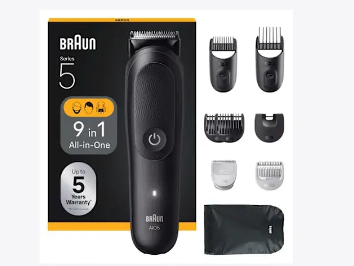 Recortadora de barba y recortadora de pelo Braun, kit de estilo todo en uno de la Serie 5, 1 PC Ashé Mi