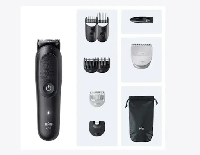 Recortadora de barba y recortadora de pelo Braun, kit de estilo todo en uno de la Serie 5, 1 PC Ashé Mi