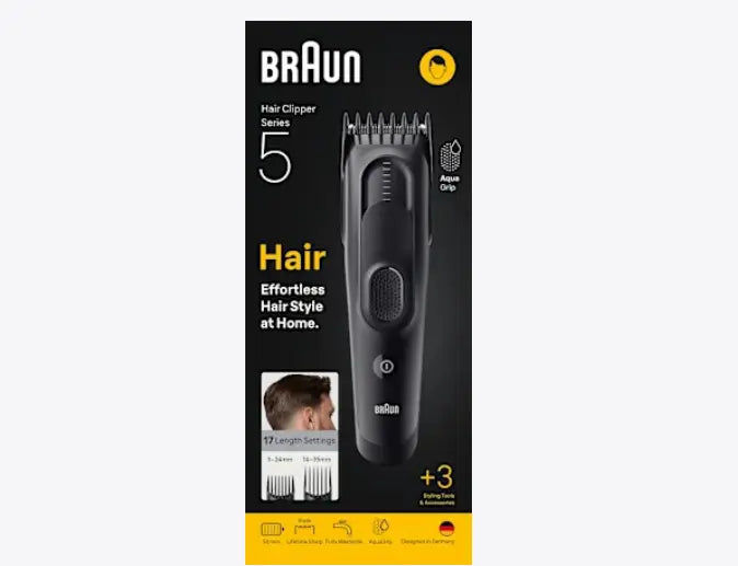 Máquina eléctrica de cortar el pelo Braun, Serie 5 HC5530, 1 PC Ashé Mi
