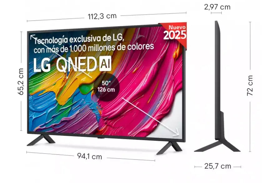 Smart TV LG QNED AI QNED8E 50 pulgadas 4K 2025 - 50QNED8EA6B - Ashé Mi