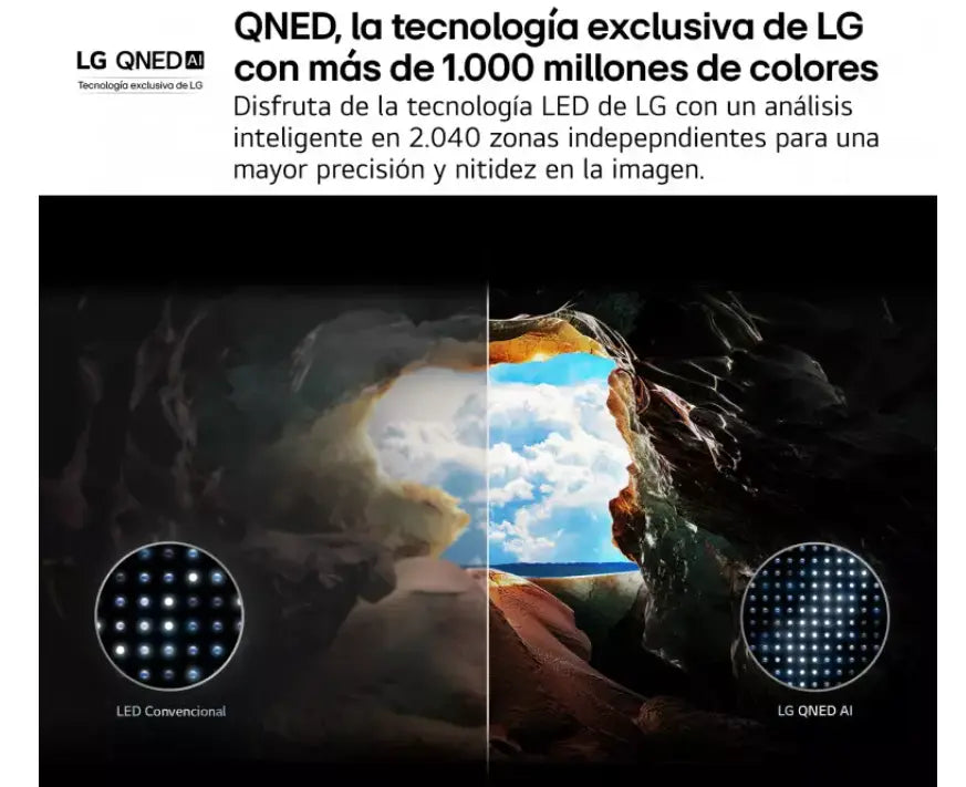 Smart TV LG QNED AI QNED8E 50 pulgadas 4K 2025 - 50QNED8EA6B - Ashé Mi