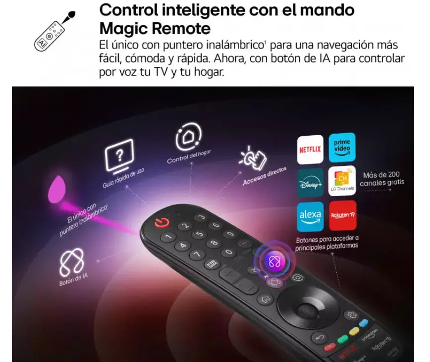 Smart TV LG QNED AI QNED8E 50 pulgadas 4K 2025 - 50QNED8EA6B - Ashé Mi