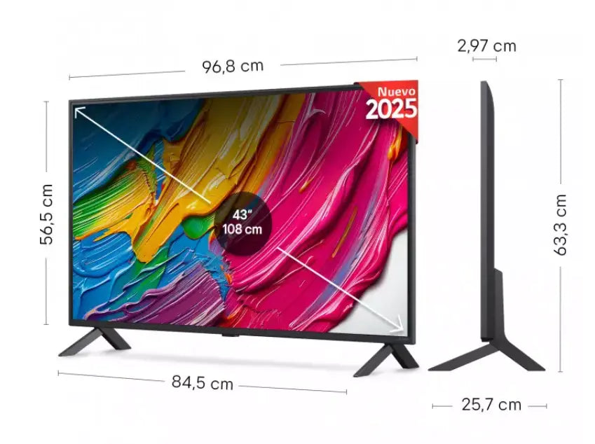 Smart TV LG QNED AI QNED8E 43 pulgadas 4K 2025 - 43QNED8EA6B - Ashé Mi