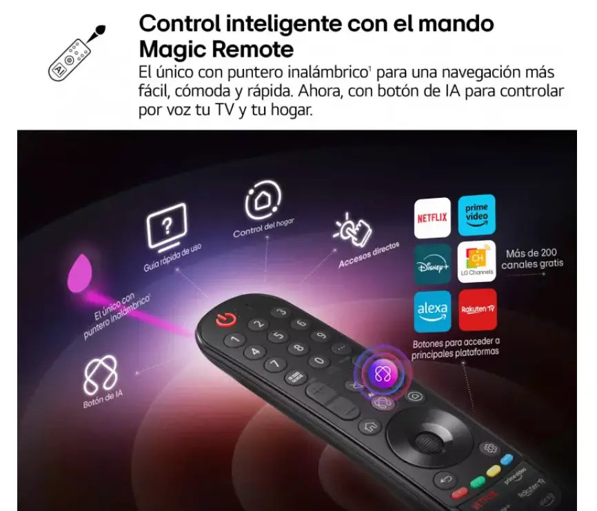 Smart TV LG QNED AI QNED8E 43 pulgadas 4K 2025 - 43QNED8EA6B - Ashé Mi