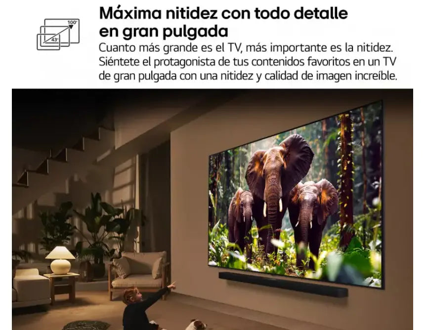 Smart TV LG QNED AI QNED8E 43 pulgadas 4K 2025 - 43QNED8EA6B - Ashé Mi