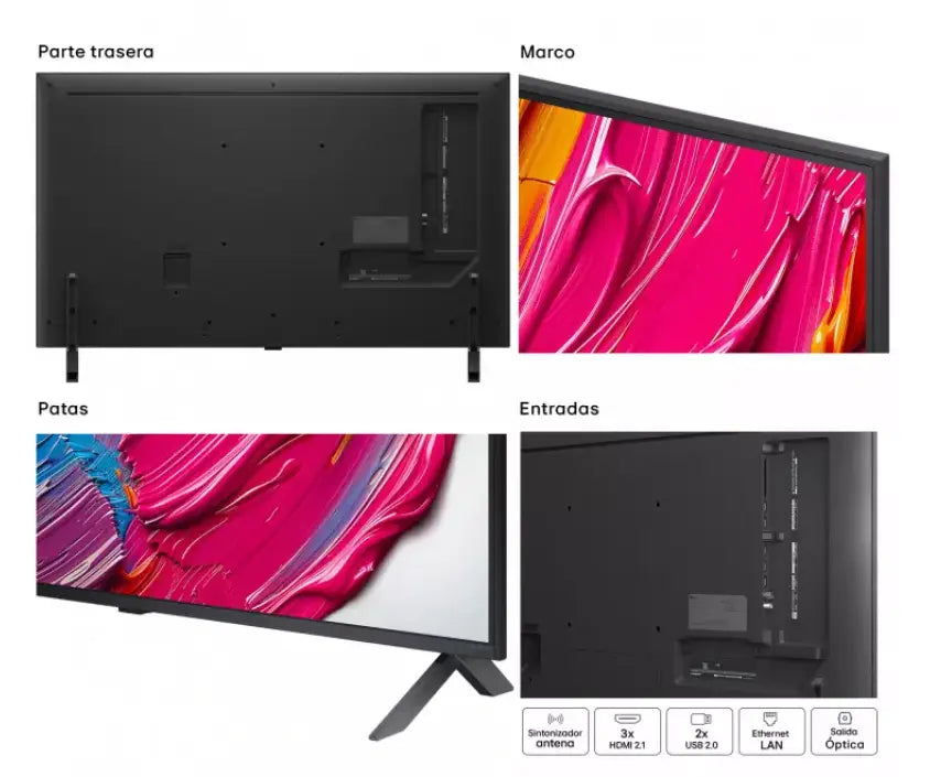 Smart TV LG QNED AI QNED8E 43 pulgadas 4K 2025 - 43QNED8EA6B - Ashé Mi