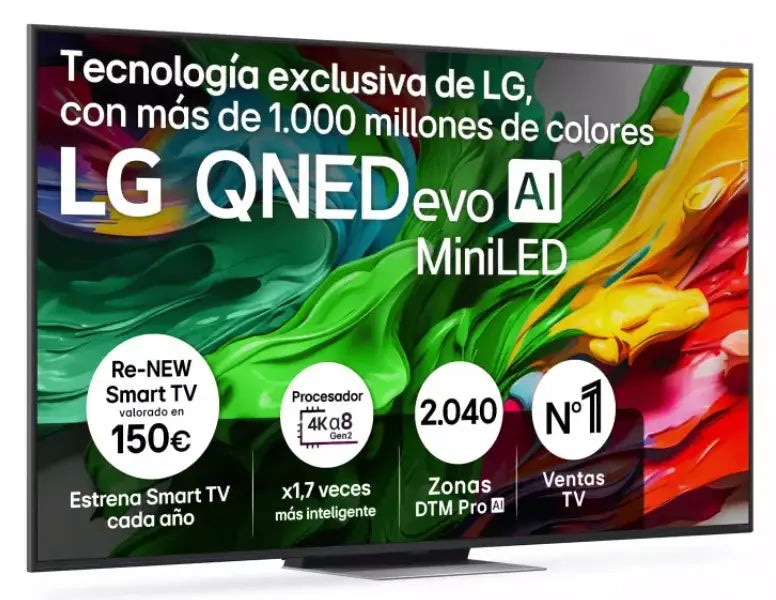 Smart TV LG QNED evo MiniLED AI QNED86 86 pulgadas 4K 2025 - 86QNED86A6A - Ashé Mi