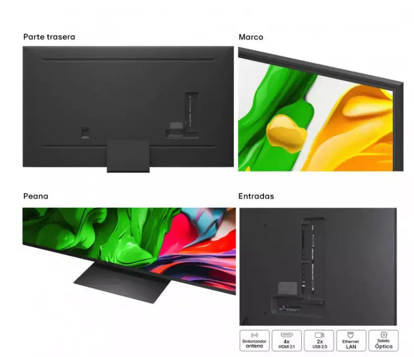 Smart TV LG QNED evo MiniLED AI QNED86 86 pulgadas 4K 2025 - 86QNED86A6A - Ashé Mi