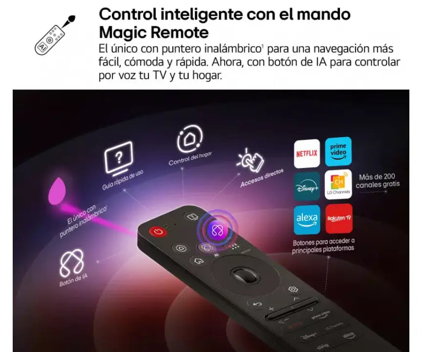 Smart TV LG QNED AI QNED80 55 pulgadas 4K 2025 - 55QNED80A6A - Ashé Mi