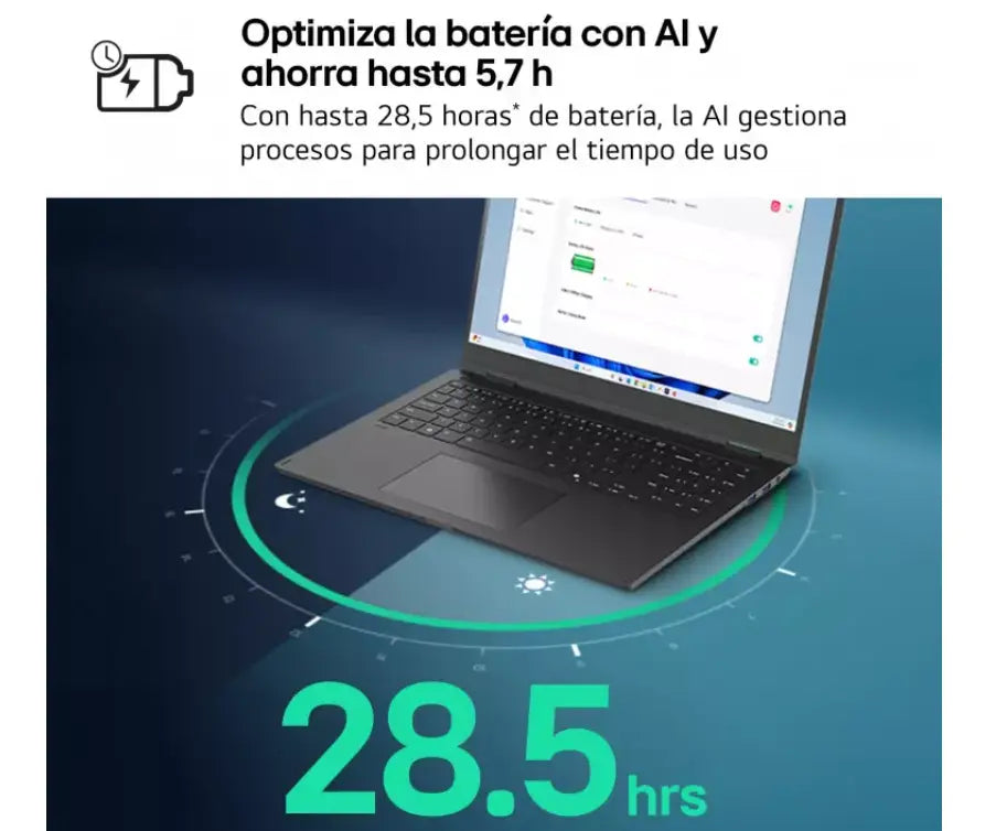Portátil 16" LG gram 16Z90TL, 1.23Kg/U7 /32GB/1TB SSD| LG ES - Ashé Mi