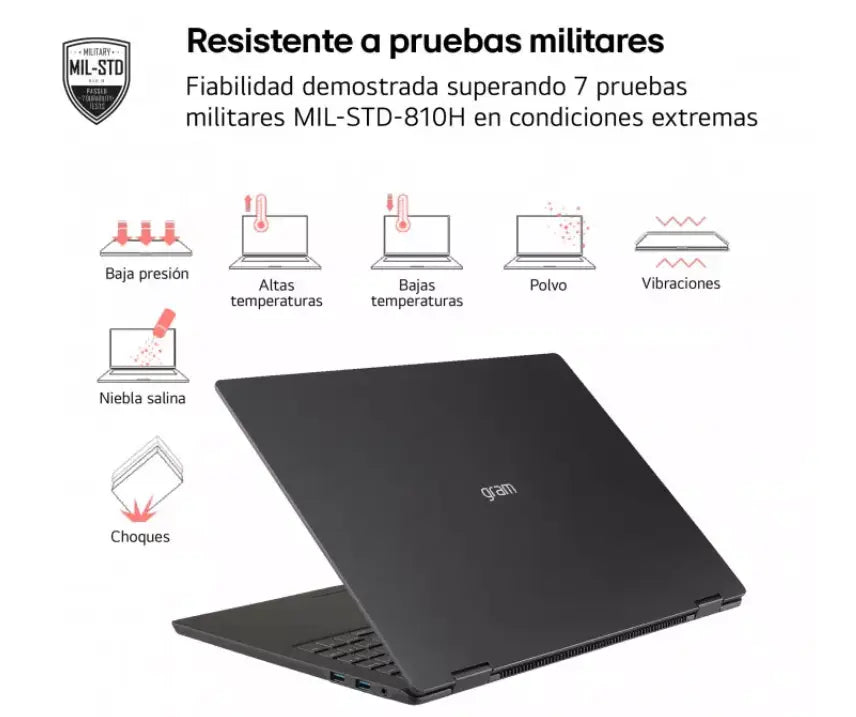 Portátil 16" LG gram 16Z90TL, 1.23Kg/U7 /32GB/1TB SSD| LG ES - Ashé Mi