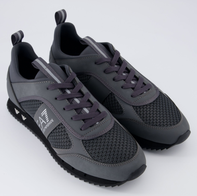 Emporio Armani  Zapatillas gris oscuro con logo