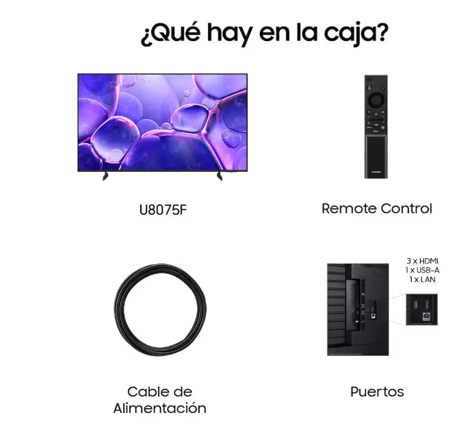 Conectividad trasera del Samsung 50 U8075F con puertos HDMI