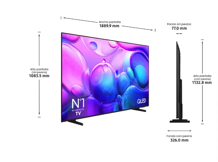 Conexiones traseras del Samsung 85 Q6F con puertos HDMI